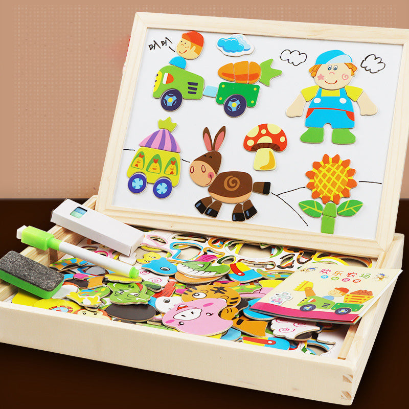 Kinderspielzeug, magnetische Puzzles