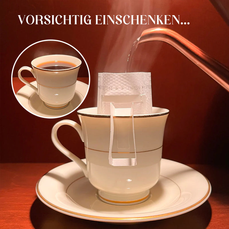 Handgebrühtes Kaffeepulver Filterpapier