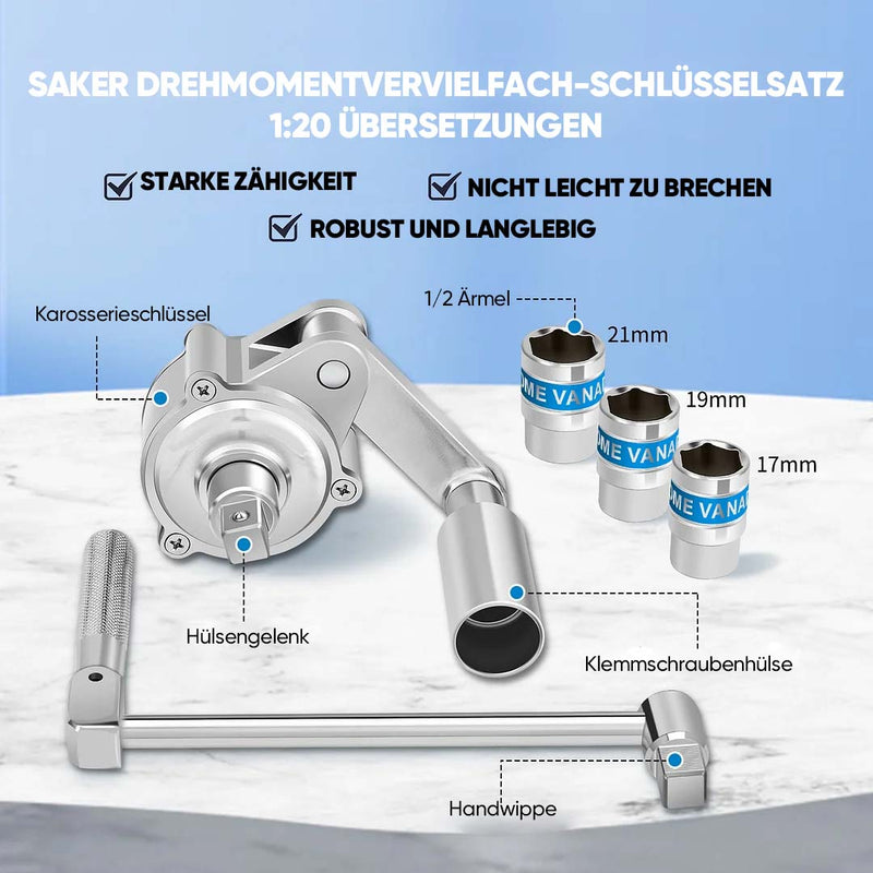 Praktischer Drehmomentvervielfältigungsschlüsselsatz