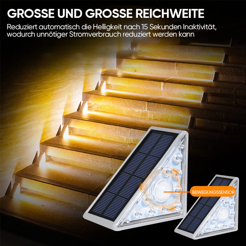 🌞LED-Solar-Stufenlichter Wasserdichtes Treppenlicht für draußen🔆