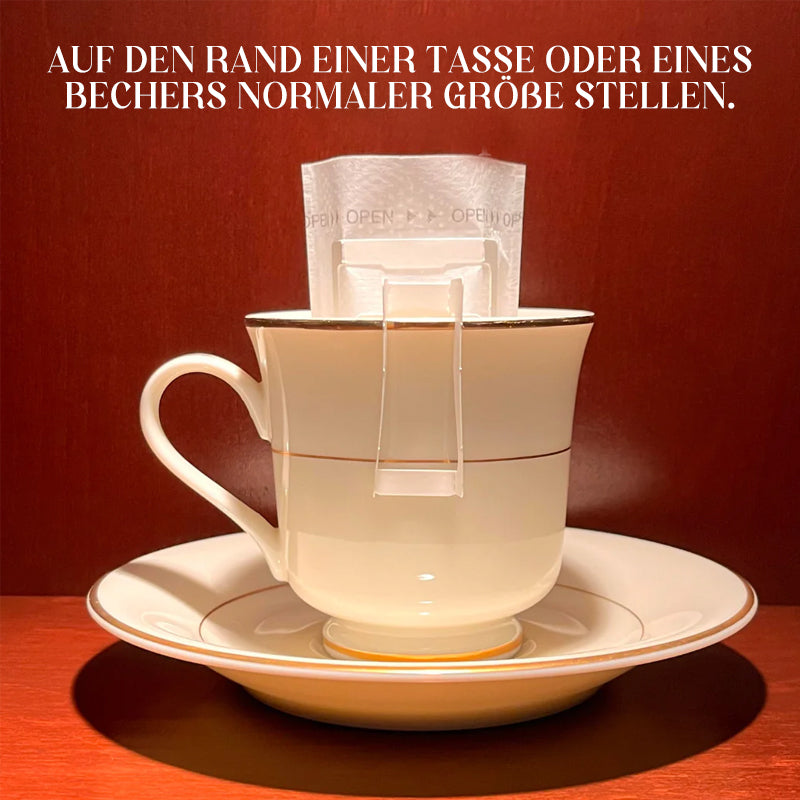 Handgebrühtes Kaffeepulver Filterpapier