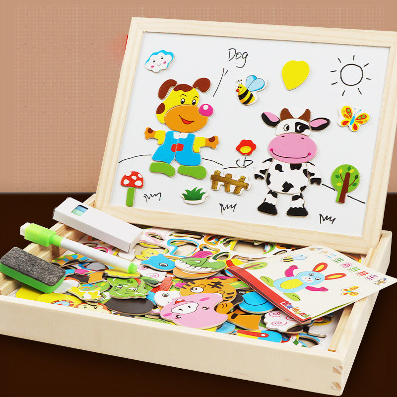 Kinderspielzeug, magnetische Puzzles