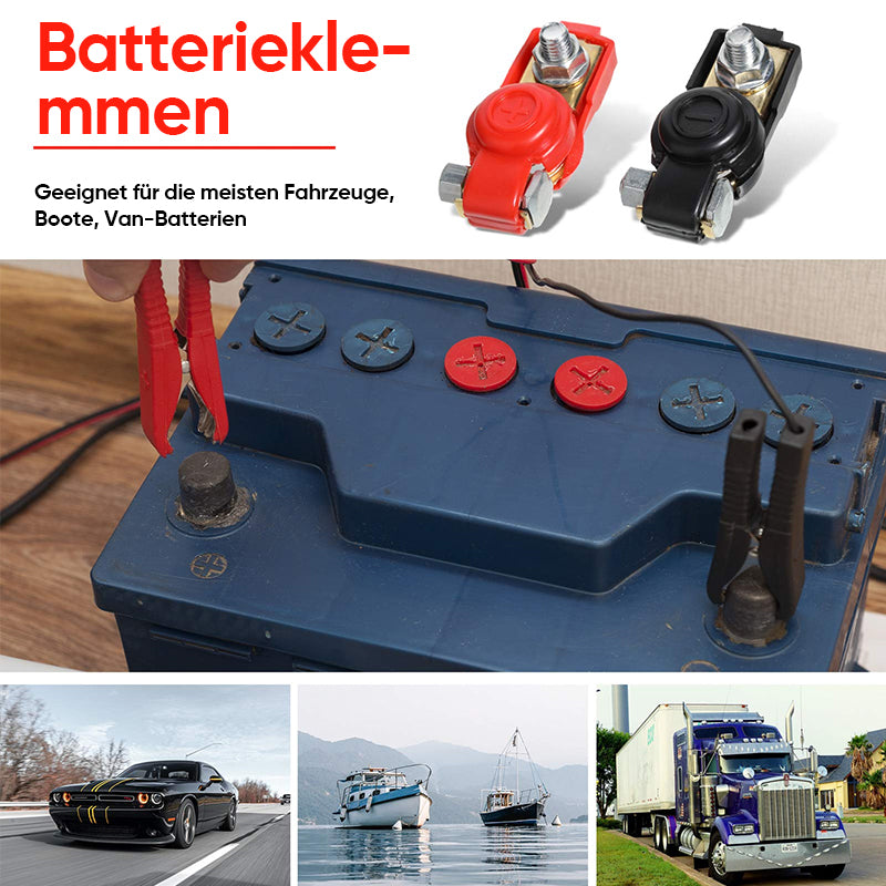 Batteriesteckverbinder mit Sicherheitskappe aus Kunststoff