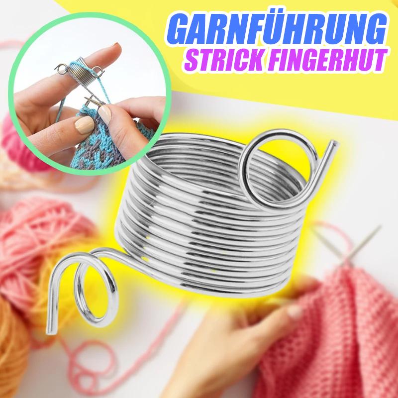 Garnführung Strick Fingerhut