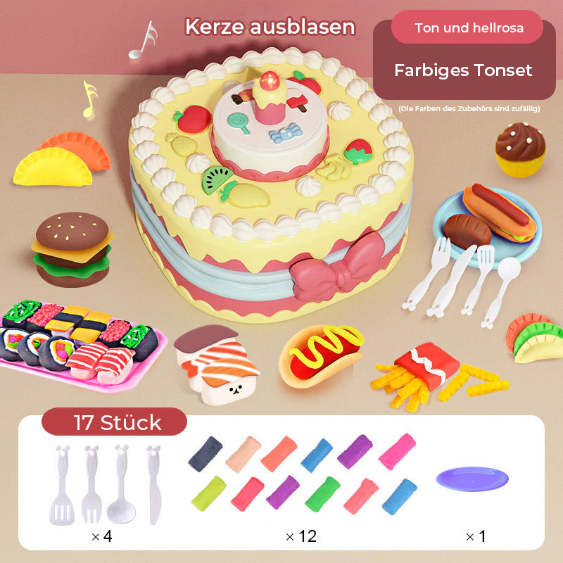 Kuchen Plastilin Farbiger Ton Handgemachtes Spielzeug