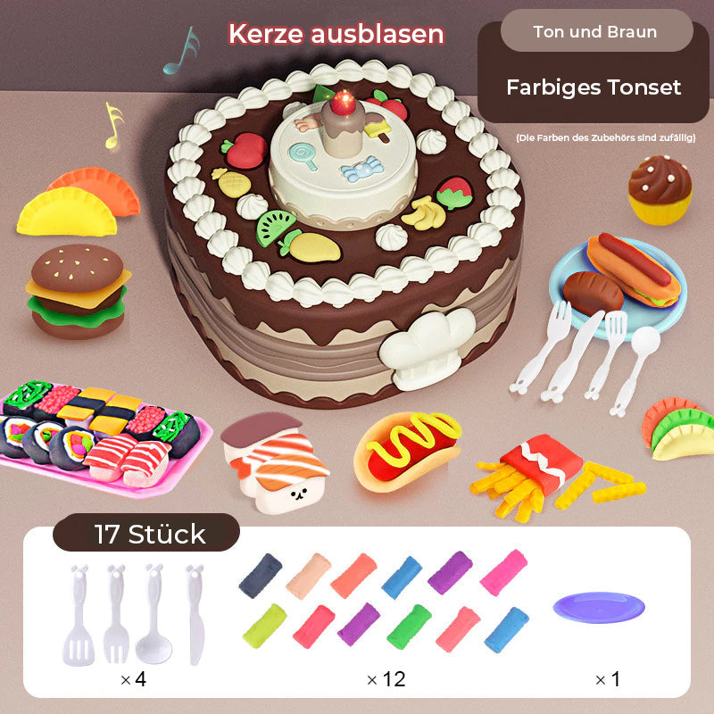 Kuchen Plastilin Farbiger Ton Handgemachtes Spielzeug