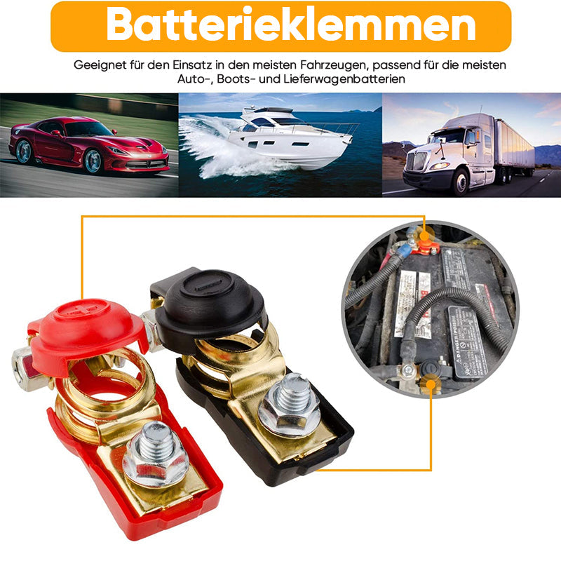 Batteriesteckverbinder mit Sicherheitskappe aus Kunststoff