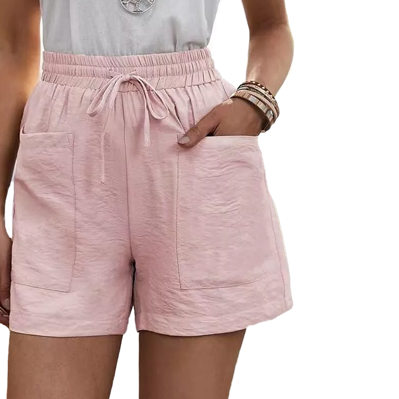 Sommer Damen lässige lockere Leinenshorts