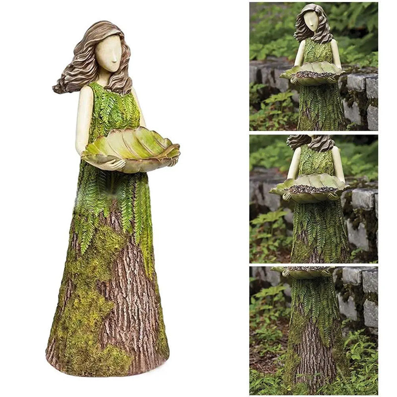 Statue der Göttin Vogelfutterspender