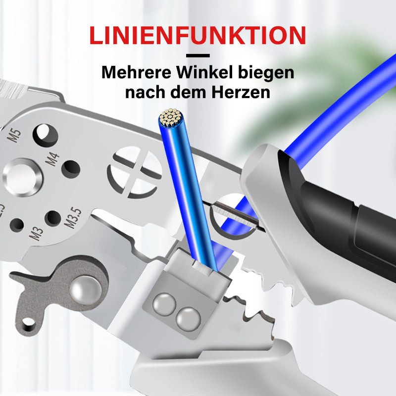 Professionelle Multifunktions-Abisolierzange mit Winkel