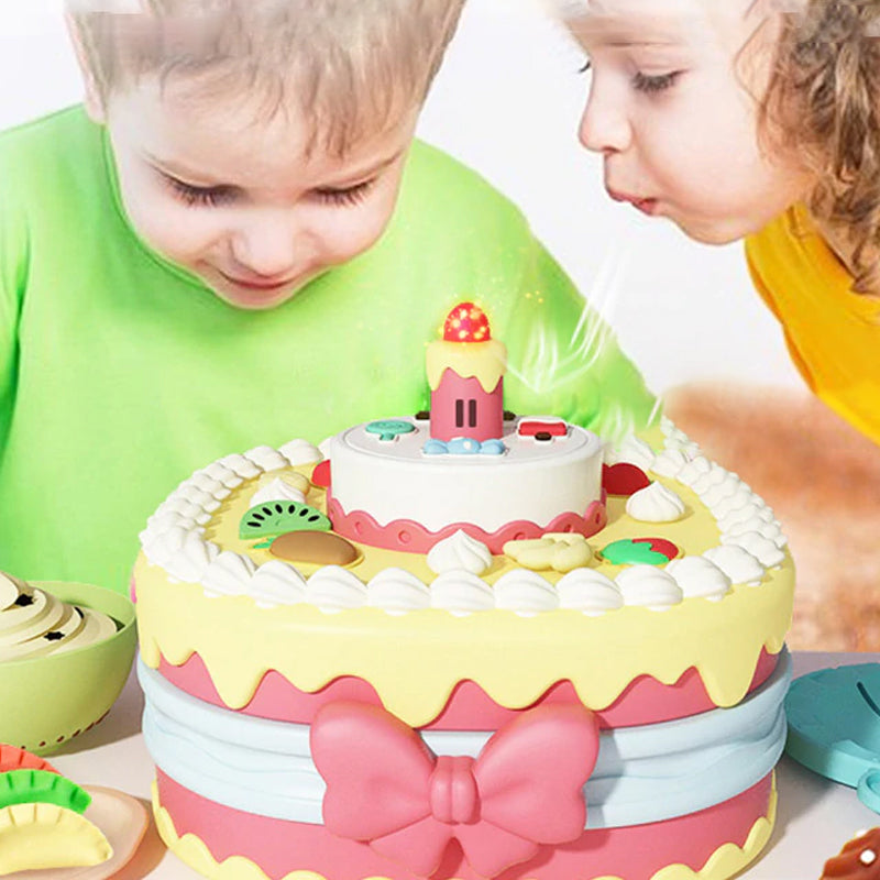 Kuchen Plastilin Farbiger Ton Handgemachtes Spielzeug