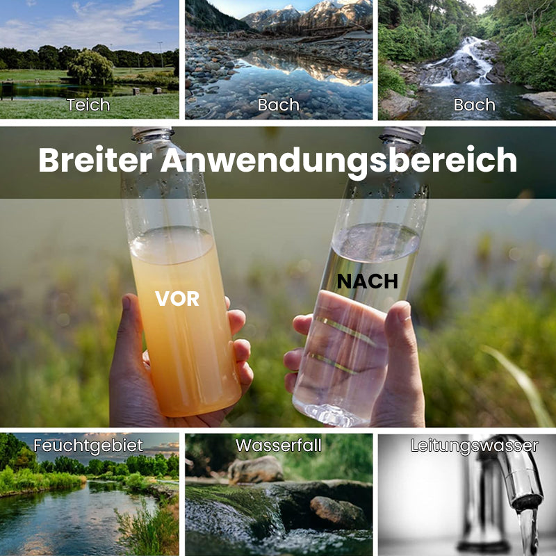 Tragbarer Wasserfilter für Camping