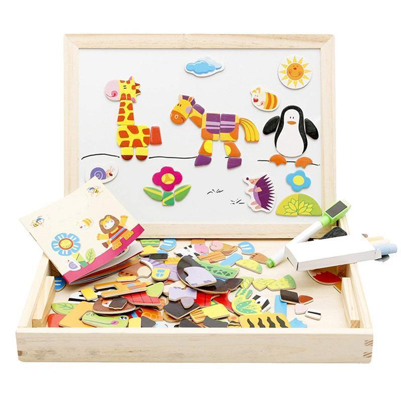 Kinder Lehrreiche Tafel Holz Puzzlespiel