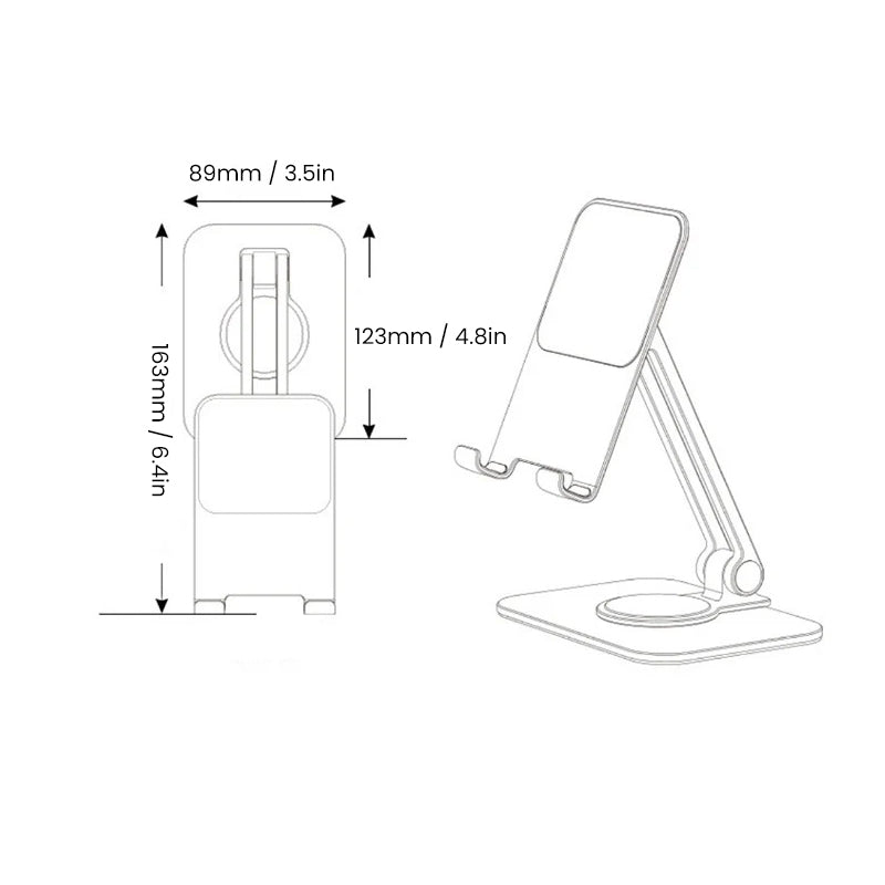 Deluxe faltbarer 360 ° drehbarer Telefonhalter