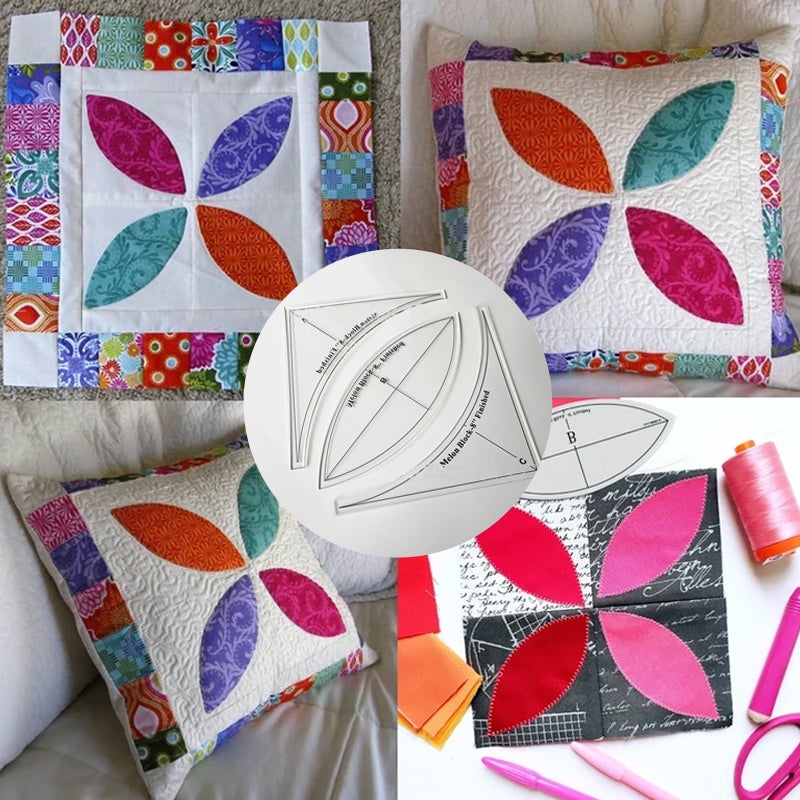 DIY Patchwork Nählineal Vorlage aus Acryl