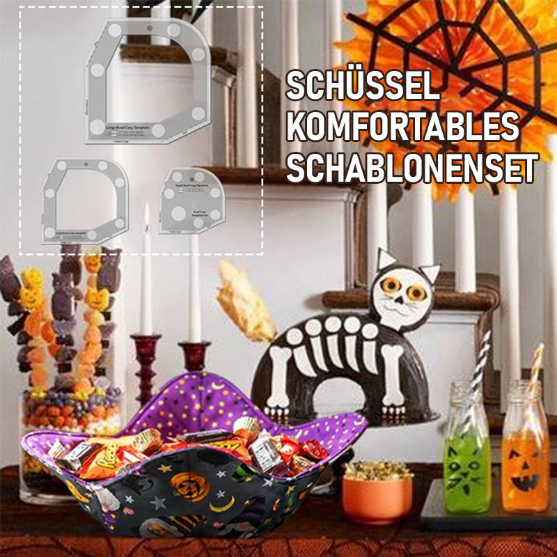 Halloween Süßigkeitsschüssel Schablonen Schneidlineal Set