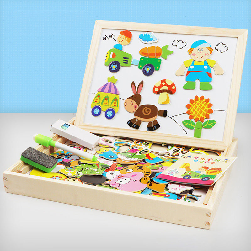 Kinderspielzeug, magnetische Puzzles