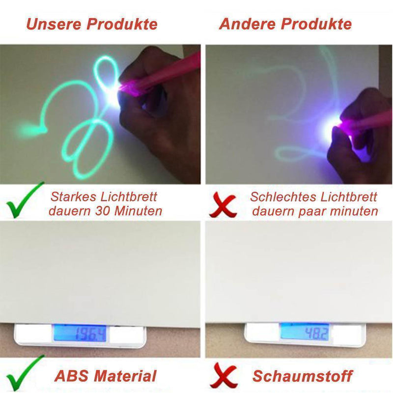 Interesantes Spielzeug Zeichentafel Set mit Licht im Dunkeln