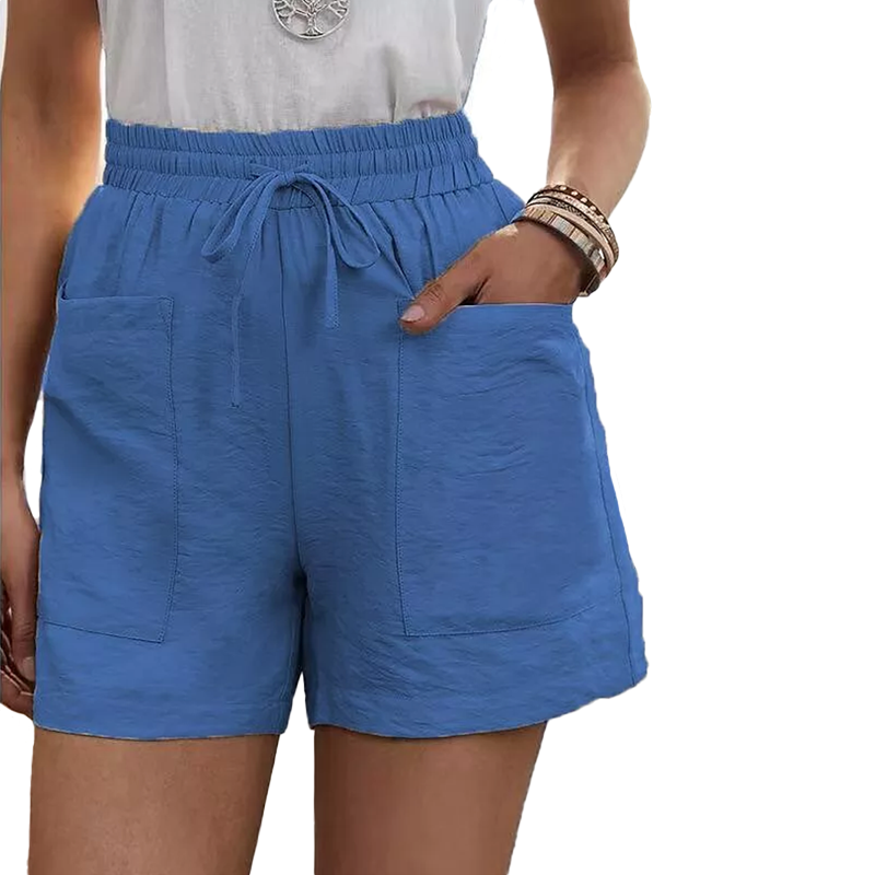 Sommer Damen lässige lockere Leinenshorts