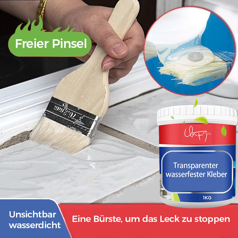 Transparenter wasserfester Kleber