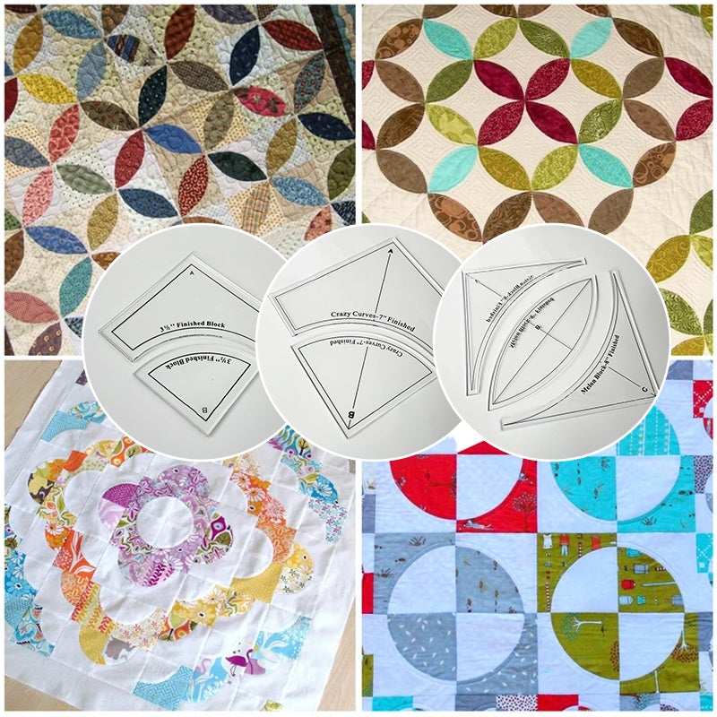 DIY Patchwork Nählineal Vorlage aus Acryl