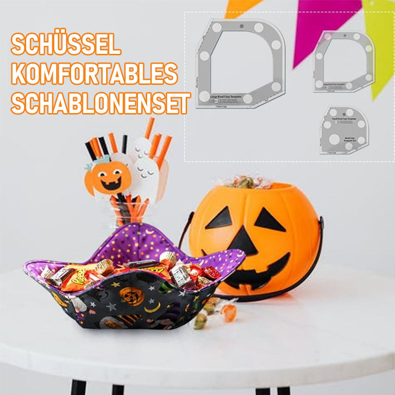 Halloween Süßigkeitsschüssel Schablonen Schneidlineal Set