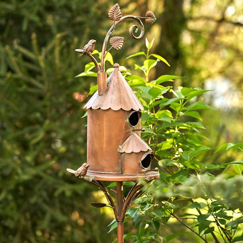 🐦Kreative Garten-Vogelhaus-Dekoration Aus Metall