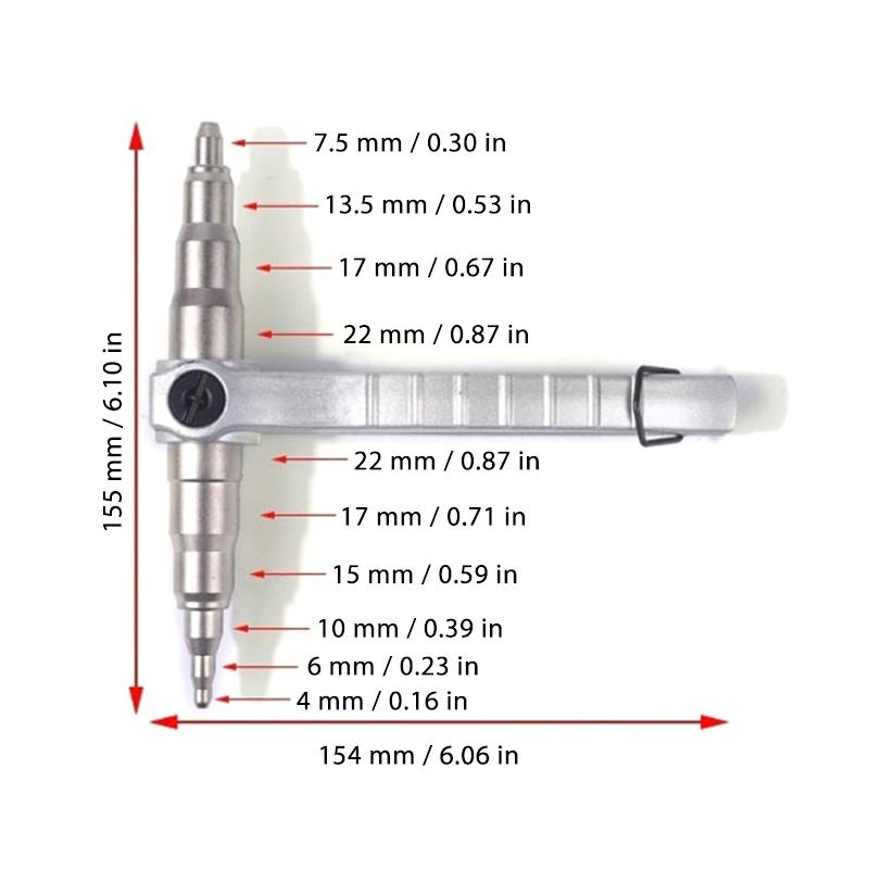 Kupferrohr-Expander aus Edelstahl