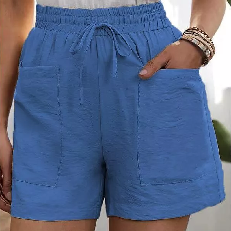 Sommer Damen lässige lockere Leinenshorts