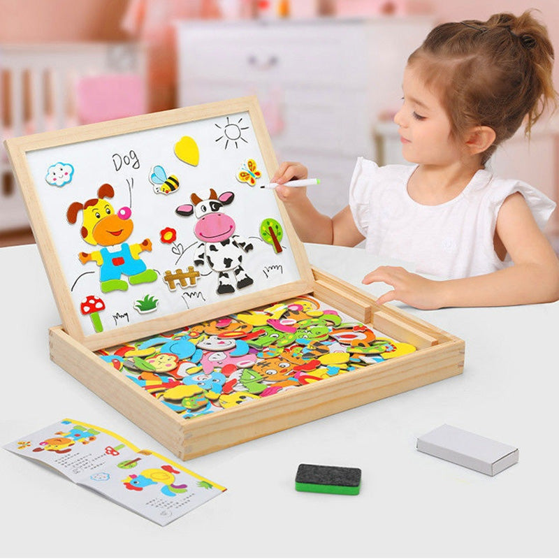 Kinderspielzeug, magnetische Puzzles