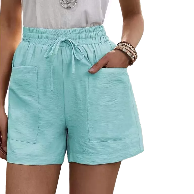 Sommer Damen lässige lockere Leinenshorts