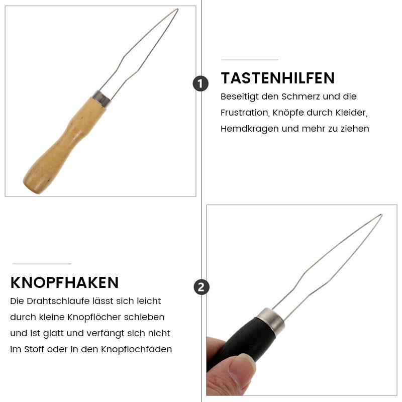 Praktische Knopfhakenhilfe