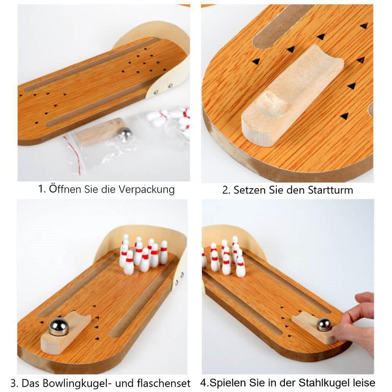 Zuhause Holz Mini Bowling Spiel Set