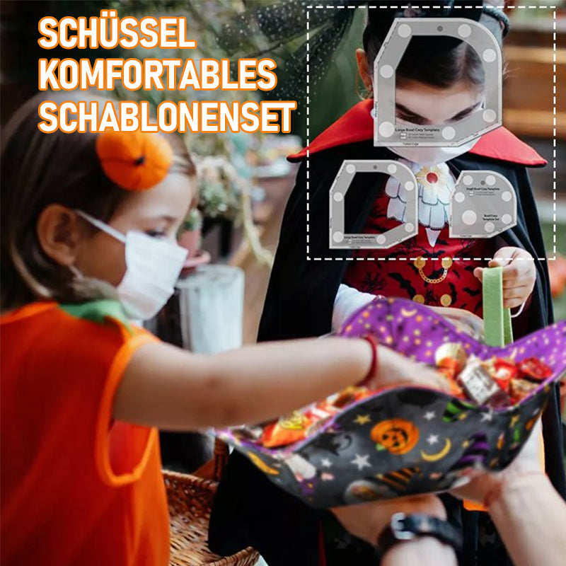 Halloween Süßigkeitsschüssel Schablonen Schneidlineal Set