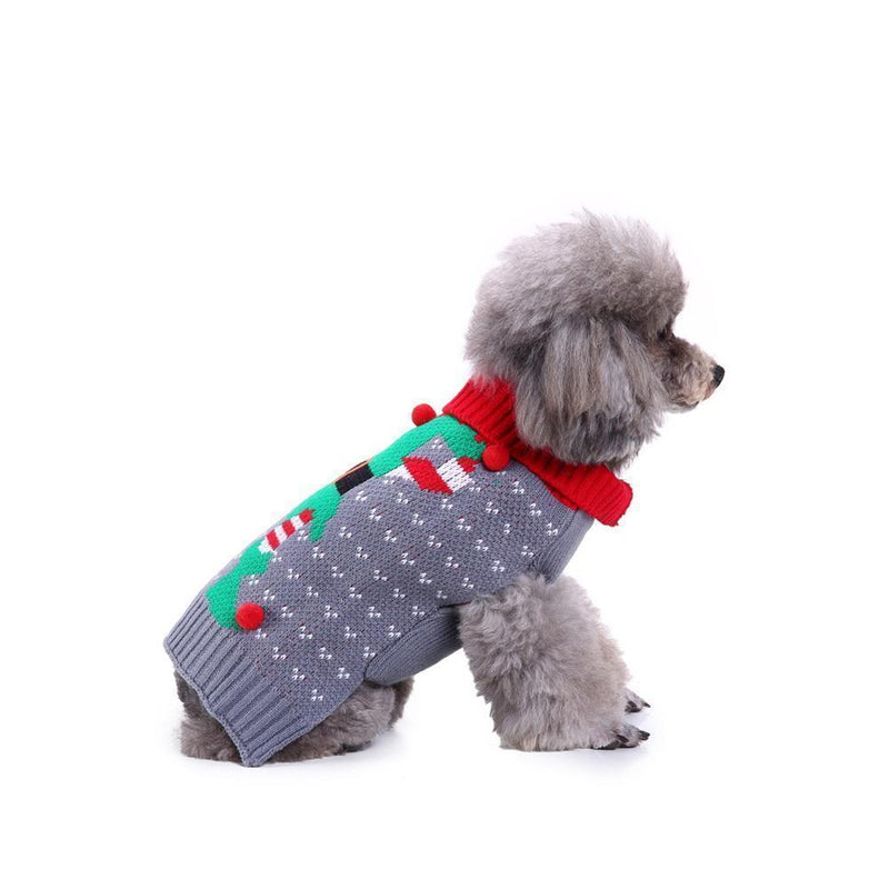 Weihnachtsschneeflocke Warmer Pullover für Hunde