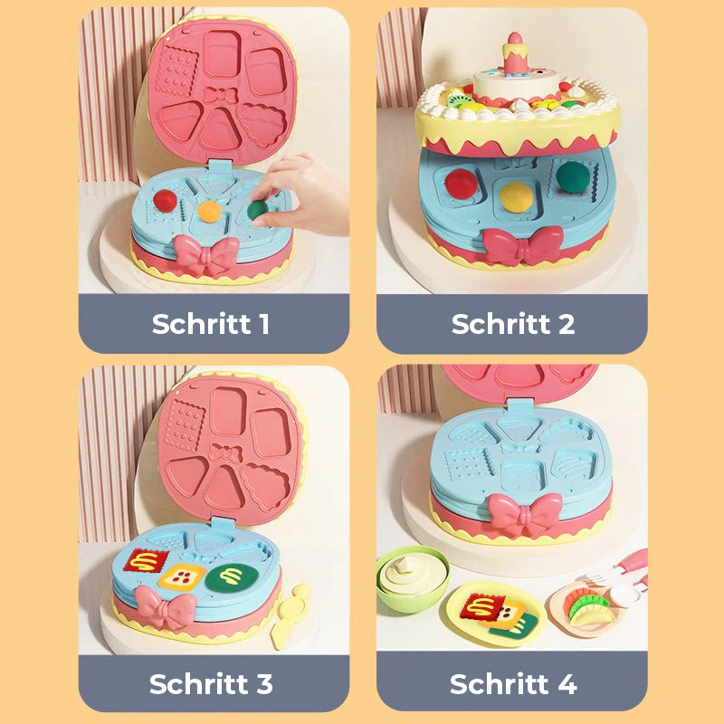 Kuchen Plastilin Farbiger Ton Handgemachtes Spielzeug