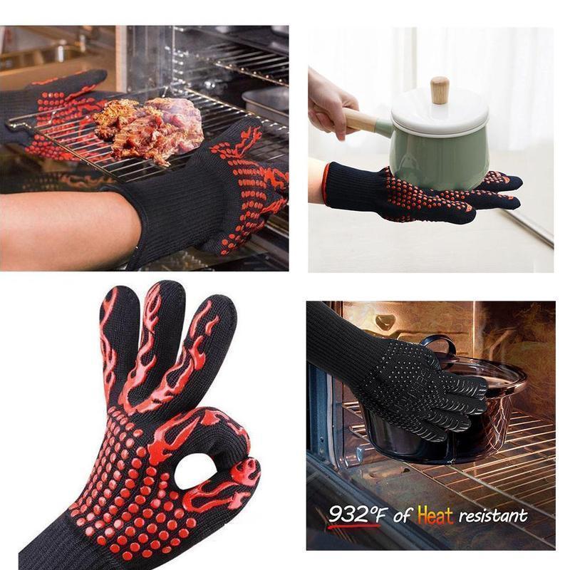 Bequee professionelle Grillhandschuhe hitzebeständige Handschuhe - 1 Paar