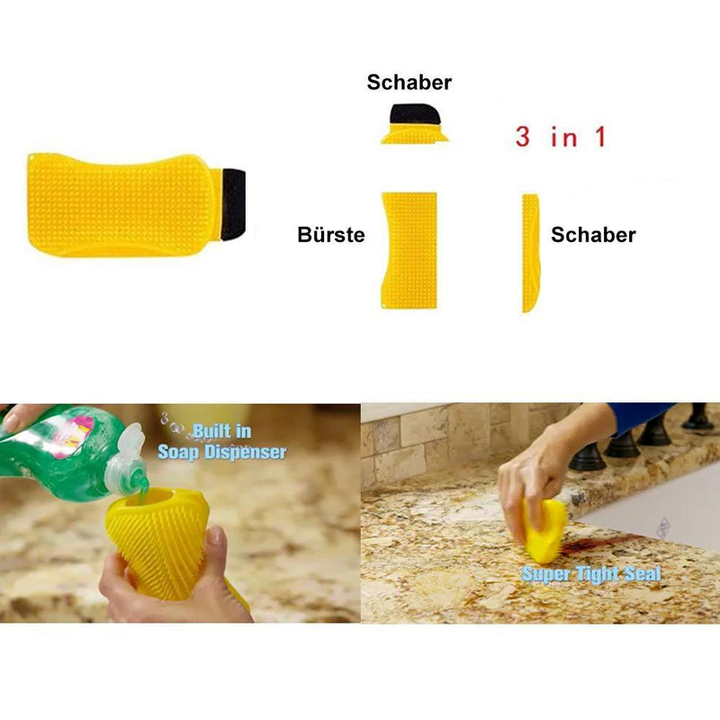 3-in-1 Silikon-Reinigungsbürste